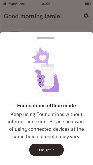Offline contextual message