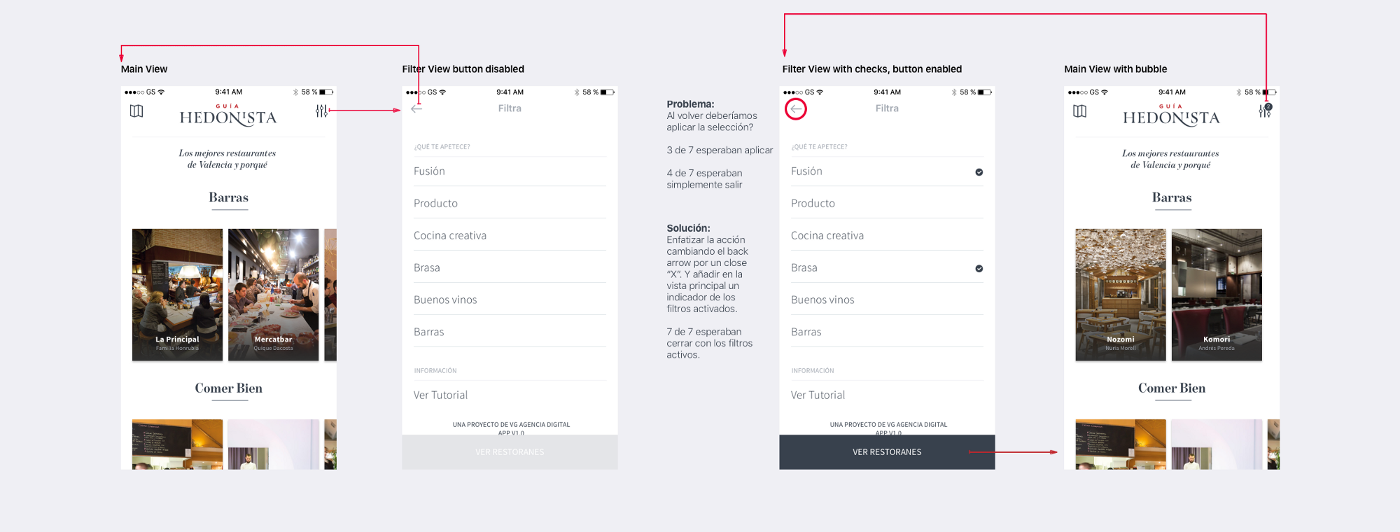 Filter view problems